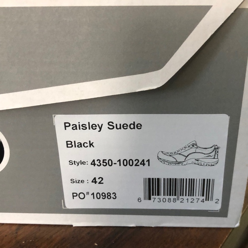 Dansko Paisley Suede Black Sneakers